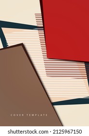 Abstract background. Bright geometric colored overlapping polygons and lines. Fashion design. Vector illustration