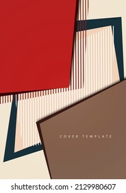Abstrakter Hintergrund. Helle geometrische, überlappende Polygone und Linien. Modedesign. Vektorgrafik