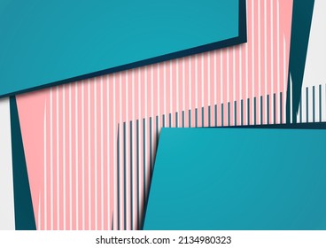 Antecedentes abstractos. Poligonos y líneas de colores geométricos luminosos que se superponen. Diseño de moda. Ilustración del vector