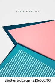 Abstract background. Bright geometric colored overlapping polygons and lines. Fashion design. Vector illustration