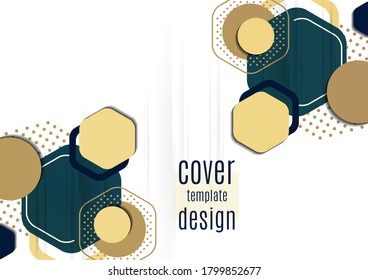 Fondo abstracto de formas geométricas brillantes. Plantilla de diseño para presentación, folleto, volante, portada, folleto, informe, anuncio Vector