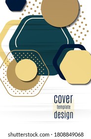Abstract background of bright geometric shapes. Design template for presentation, leaflet, flyer, cover, brochure, report, advertisement Vector