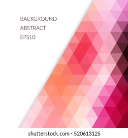 Abstract background with bright geometric shapes. White empty space.