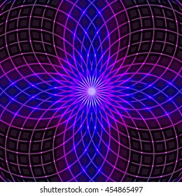 Abstract background bright geometry mandala. Art vector illustration