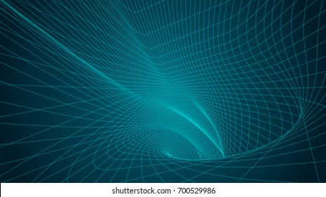 Abstrakter Hintergrund hellglühender Partikel und Pfade. Vektorillustration