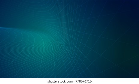 Abstract background of bright glowing particles and paths. vector illustration