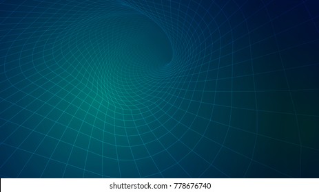 Abstract background of bright glowing particles and paths. vector illustration