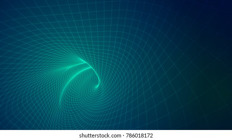 Abstract background of bright glowing particles and paths. vector illustration