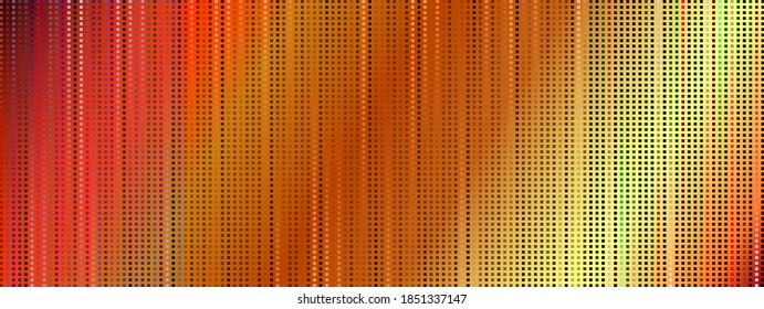 Abstract background with a bright gradient of golden, coral, yellow colors. Pixel Grid. Mosaic. Illustration.