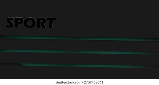 abstract background with bright green line shape design. vector