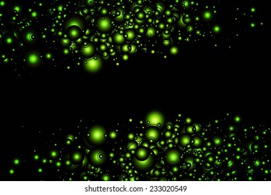 abstract background with bright green magic lights