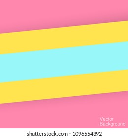 Abstract background with bright layers of paper. Pop of color overlap layer paper material design, vector background
