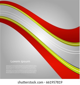 Abstract background with bright lines and text