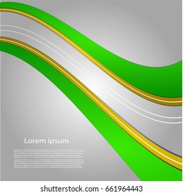 Abstract background with bright lines and text