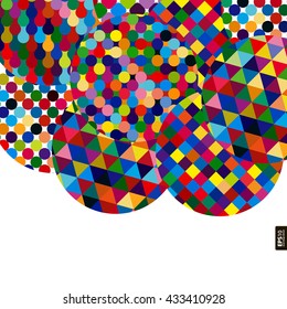 Fundo abstrato com círculos de mosaico brilhante.