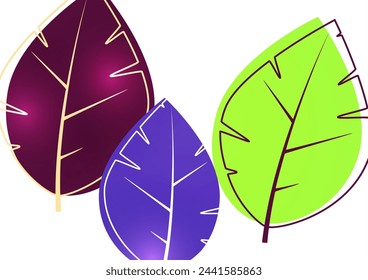 Abstract background from bright multi-colored leaves. Design for posters, cards, flyers, banners and so on. Vector illustration