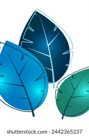 Abstract background from bright multi-colored leaves. Design for posters, cards, flyers, banners and so on. Vector illustration