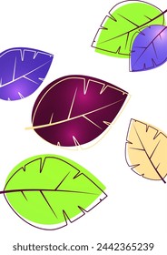 Fondo abstracto de hojas brillantes multicolores. Diseño para carteles, tarjetas, volantes, banners y así sucesivamente. Ilustración de vector