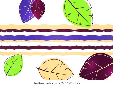 Abstract background from bright multi-colored leaves. Design for posters, cards, flyers, banners and so on. Vector illustration