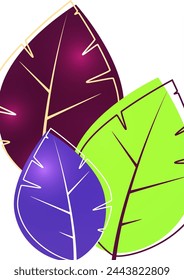 Abstract background from bright multi-colored leaves. Design for posters, cards, flyers, banners and so on. Vector illustration