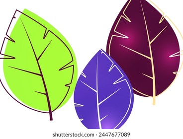 Fondo Abstractas de hojas brillantes multicolores. Diseño para carteles, tarjetas, volantes, Anuncios, etc. Ilustración vectorial
