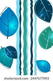 Abstract background from bright multi-colored leaves. Design for posters, cards, flyers, banners and so on. Vector illustration