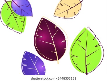 Abstract background from bright multi-colored leaves. Design for posters, cards, flyers, banners and so on. Vector illustration
