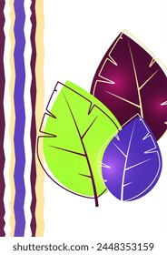 Abstract background from bright multi-colored leaves. Design for posters, cards, flyers, banners and so on. Vector illustration