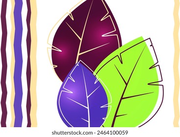 Abstract background from bright multi-colored leaves. Design for posters, cards, flyers, banners and so on. Vector illustration