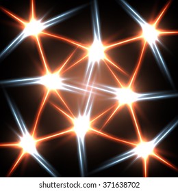 Abstract background - bright neon illustration