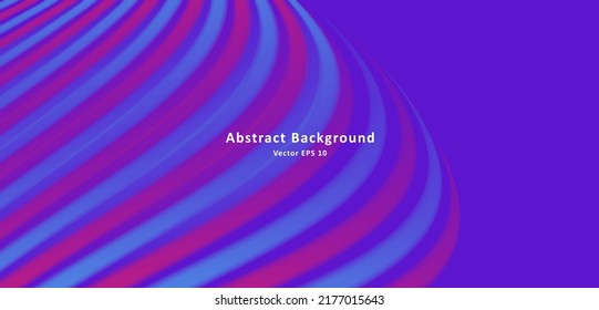 Fondo abstracto de rayas de neón brillantes de forma ovalada de creación azul y rosa. Ilustración del vector
