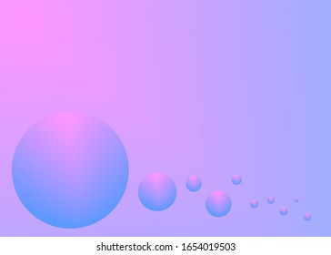 Abstract background of bright pink and blue blue balls glow ready for your use.