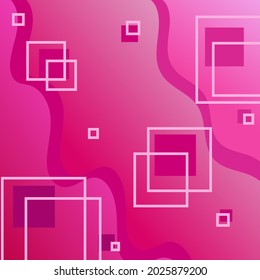 abstract background in bright pink color with wave and geometry
