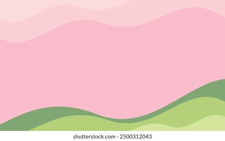 Abstract background of bright pink and natural green colors. For Mother's Day themes, Nature, Women, and many more.