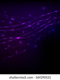 Abstract background with bright purple lines
