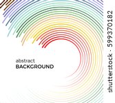 Abstract background with bright rainbow colorful lines. Colored circles with place for your text  on a white background.
