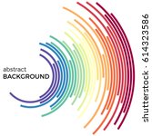 Abstract background with bright rainbow colorful lines. Colored circles with place for your text  on a white background.

