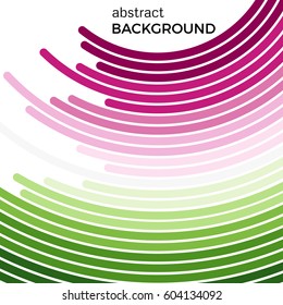 Abstract background with bright rainbow colorful lines. Colored circles with place for your text  on a white background.