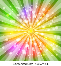 Abstract background with bright rays