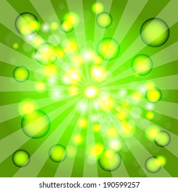 Abstract background with bright rays