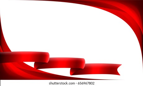 Abstract background with bright ribbon
