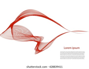 Abstract background with bright smooth lines