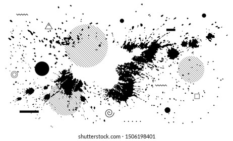 Abstract background - bright spots of paint. Modern neutral composition for your design. Eps 10 vector.