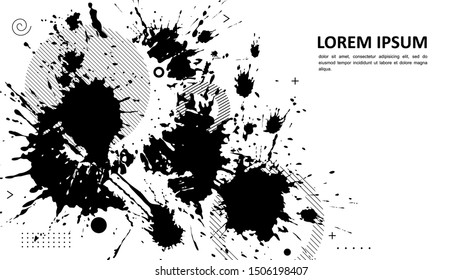 Abstract background - bright spots of paint. Modern neutral composition for your design. Eps 10 vector.
