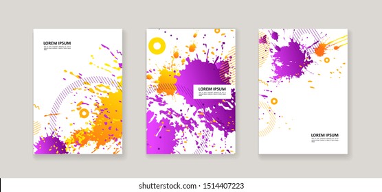 Abstract background - bright spots of paint. Modern neutral composition for your design. Eps 10 vector.