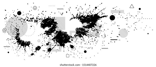Abstract background - bright spots of paint. Modern neutral composition for your design. Eps 10 vector.