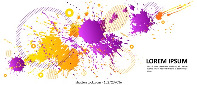 Abstract background - bright spots of paint. Modern neutral composition for your design. Eps 10 vector.
