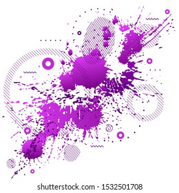 Abstract background - bright spots of paint. Modern neutral composition for your design. Eps 10 vector.