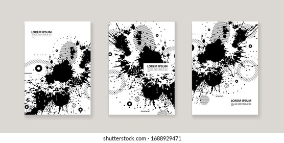 Abstract background - bright spots of paint. Modern neutral composition for your design. Eps 10 vector.
