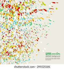 Abstract background - bright spots of paint. A vector.